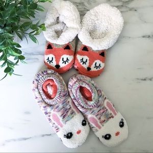 Fuzzy Cozy Socks Bunny + Fox